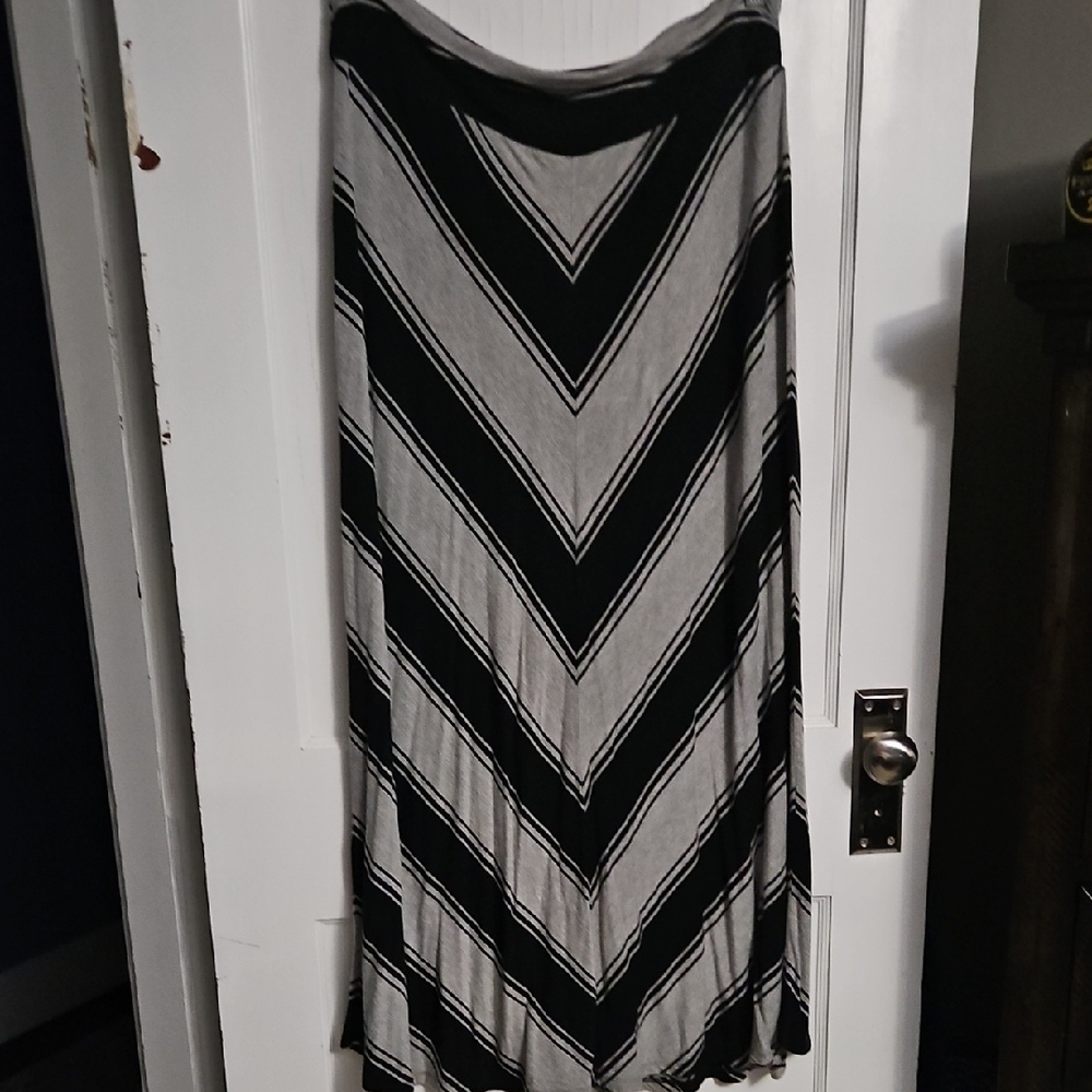 Black and Gray Chevron Women's Skirt